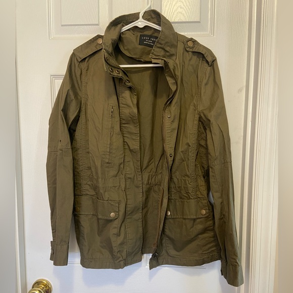 Love Tree Jackets & Blazers - Love Tree Khaki Military Field Jacket